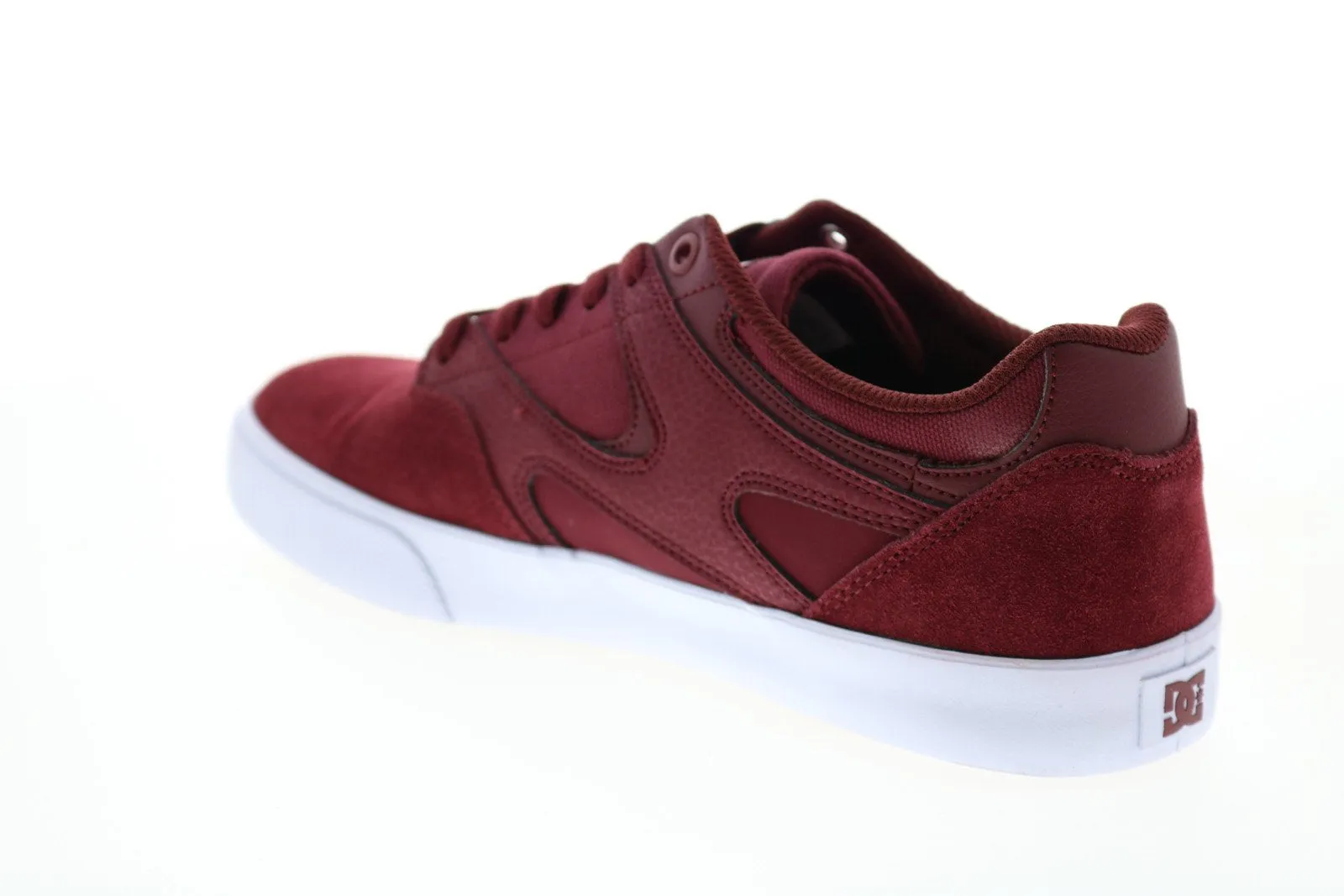 Burgundy Suede Skate Sneakers for Men - DC Kalis Vulc ADYS300569