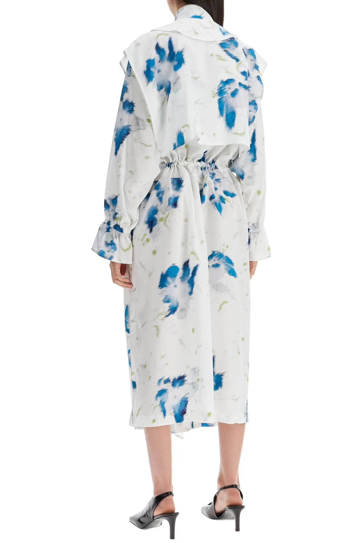 cape style printed dust coat