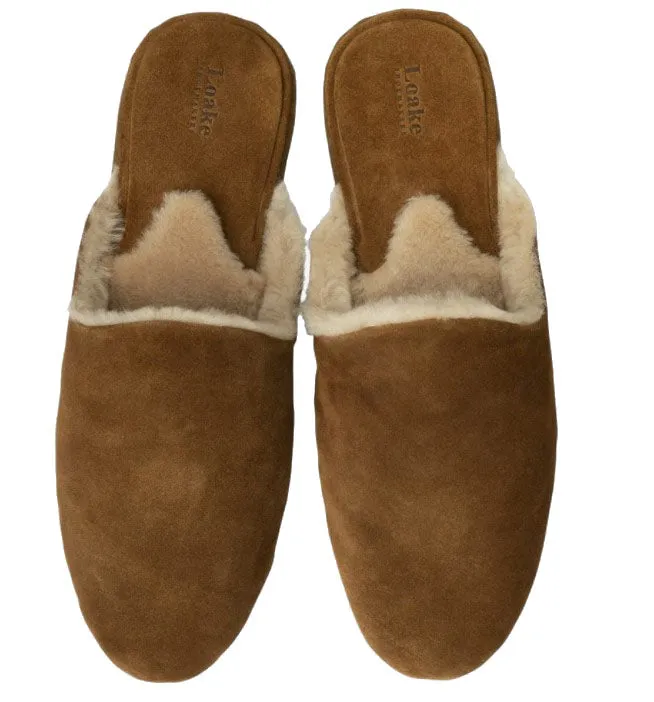 Cavalry Slipper                             Tan Suede