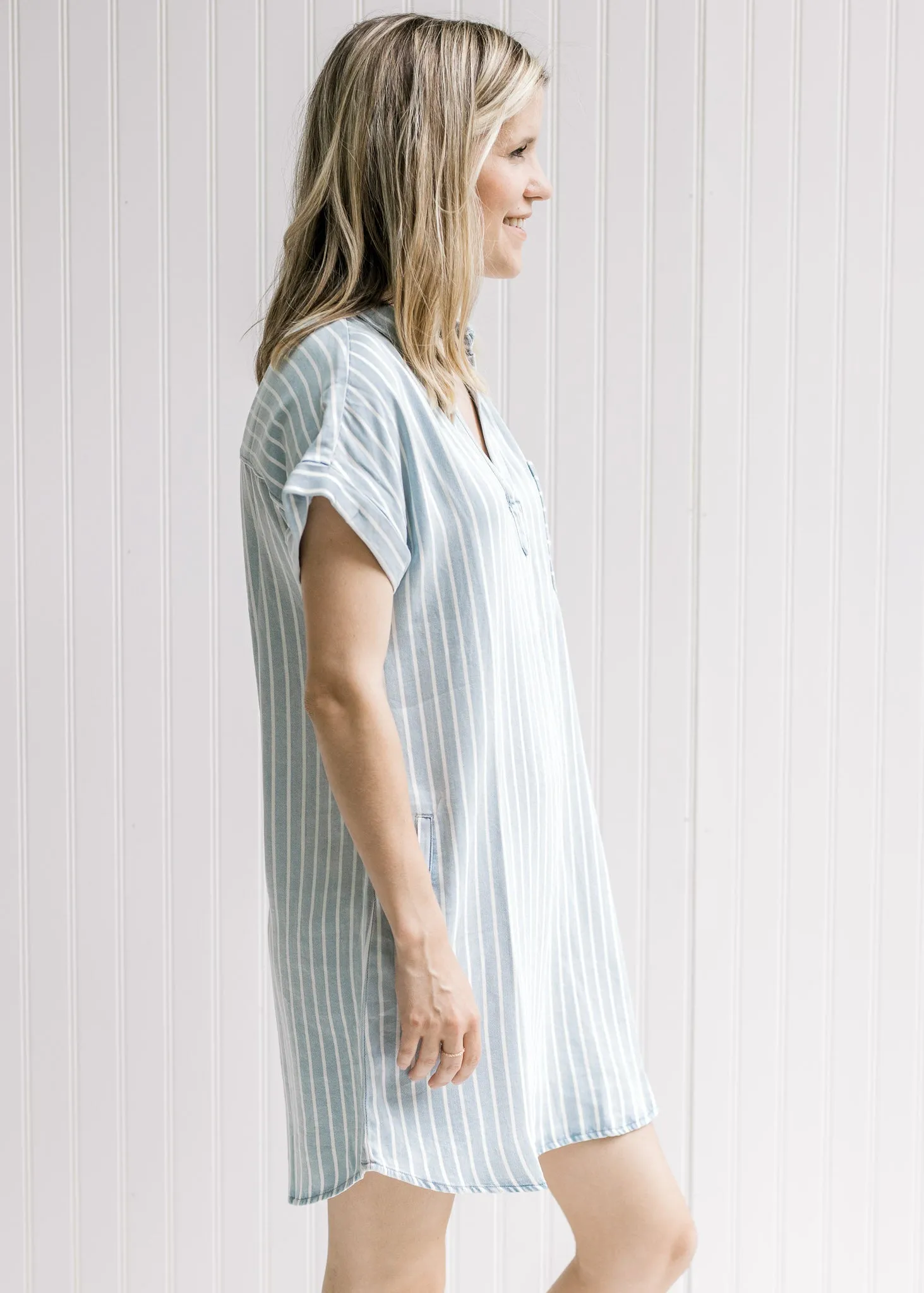 Chill Blue Striped Dress