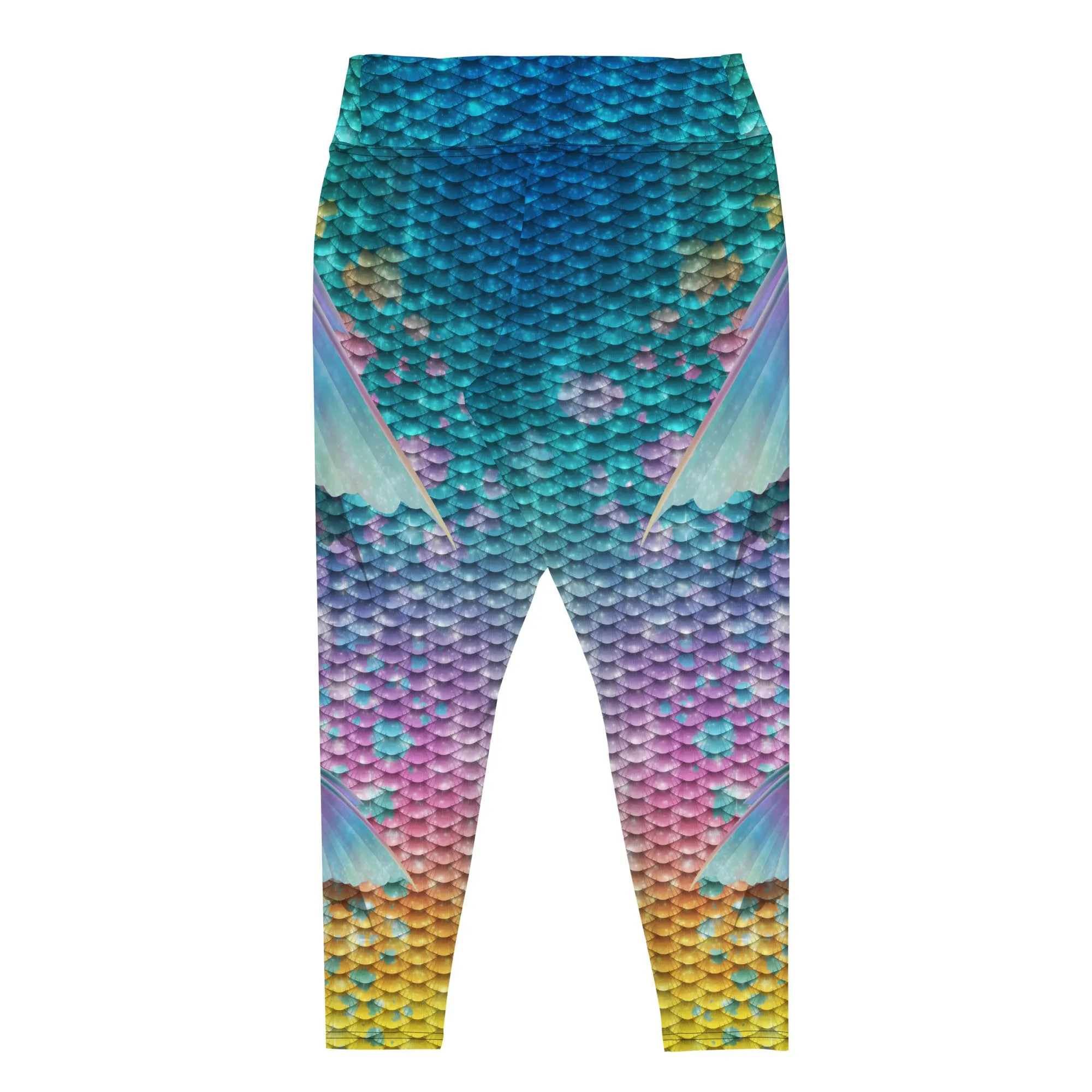 Colorful Plus Size Mermaid Leggings