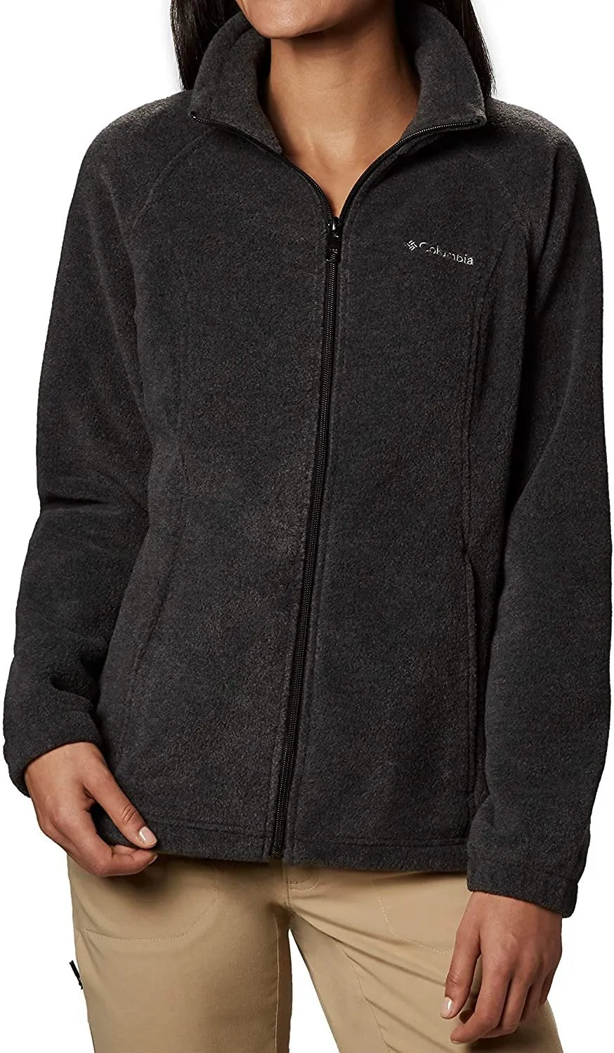 Columbia Women's Charcoal Benton Springs Full Zip Sweater