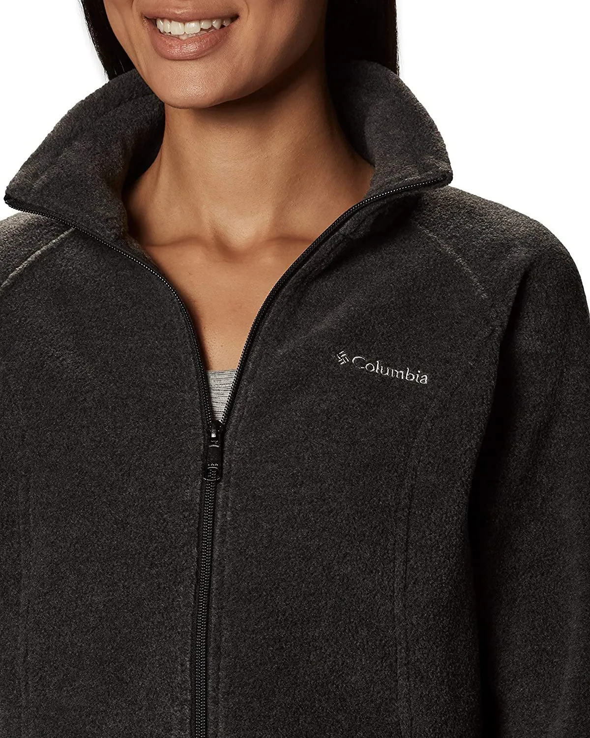 Columbia Women's Charcoal Benton Springs Full Zip Sweater