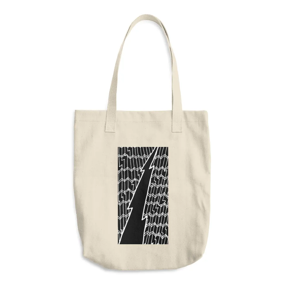 Cotton Tote Bag Lightning Bolt