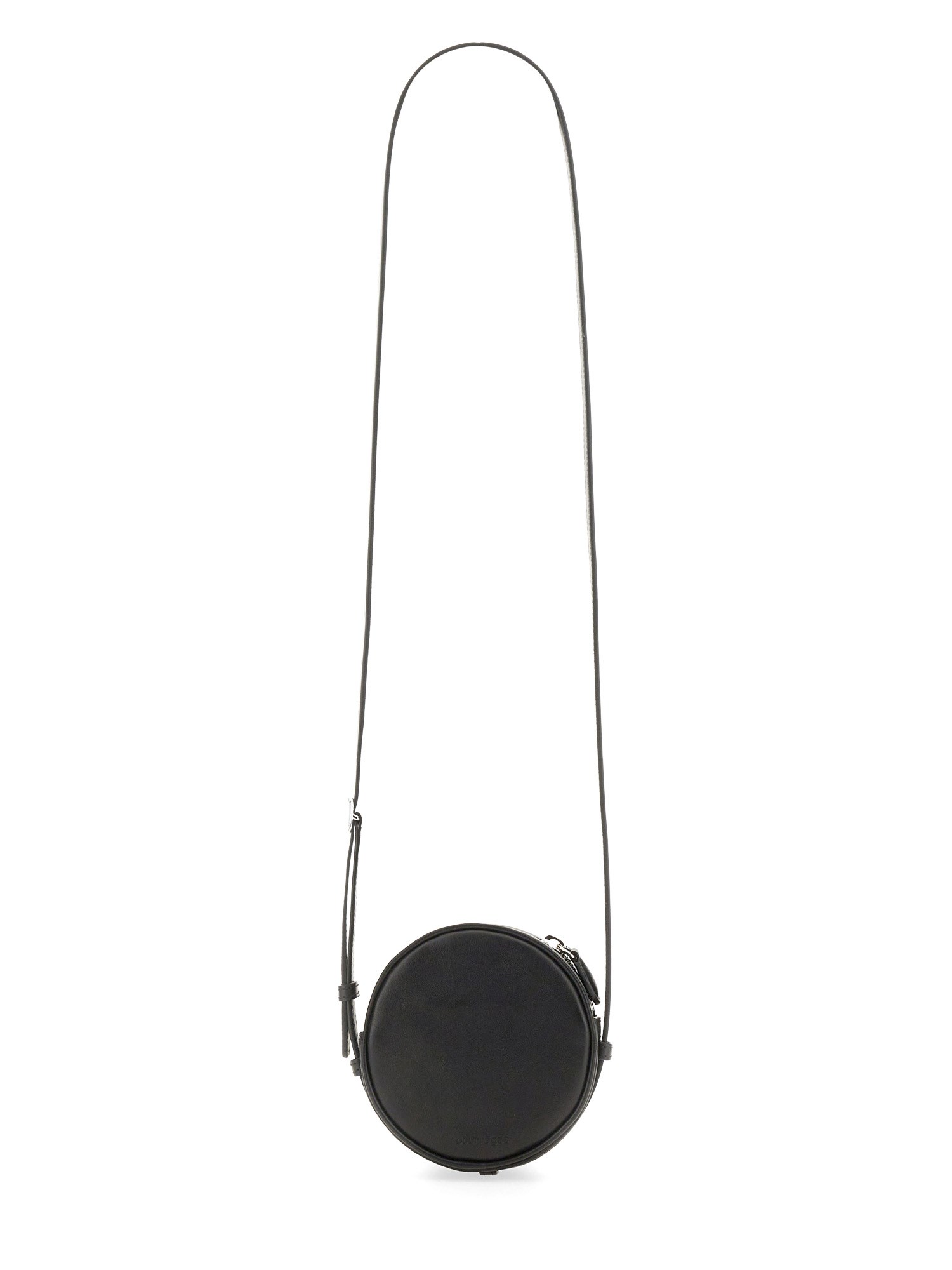 COURREGES SMALL CIRCLE LEATHER BAG