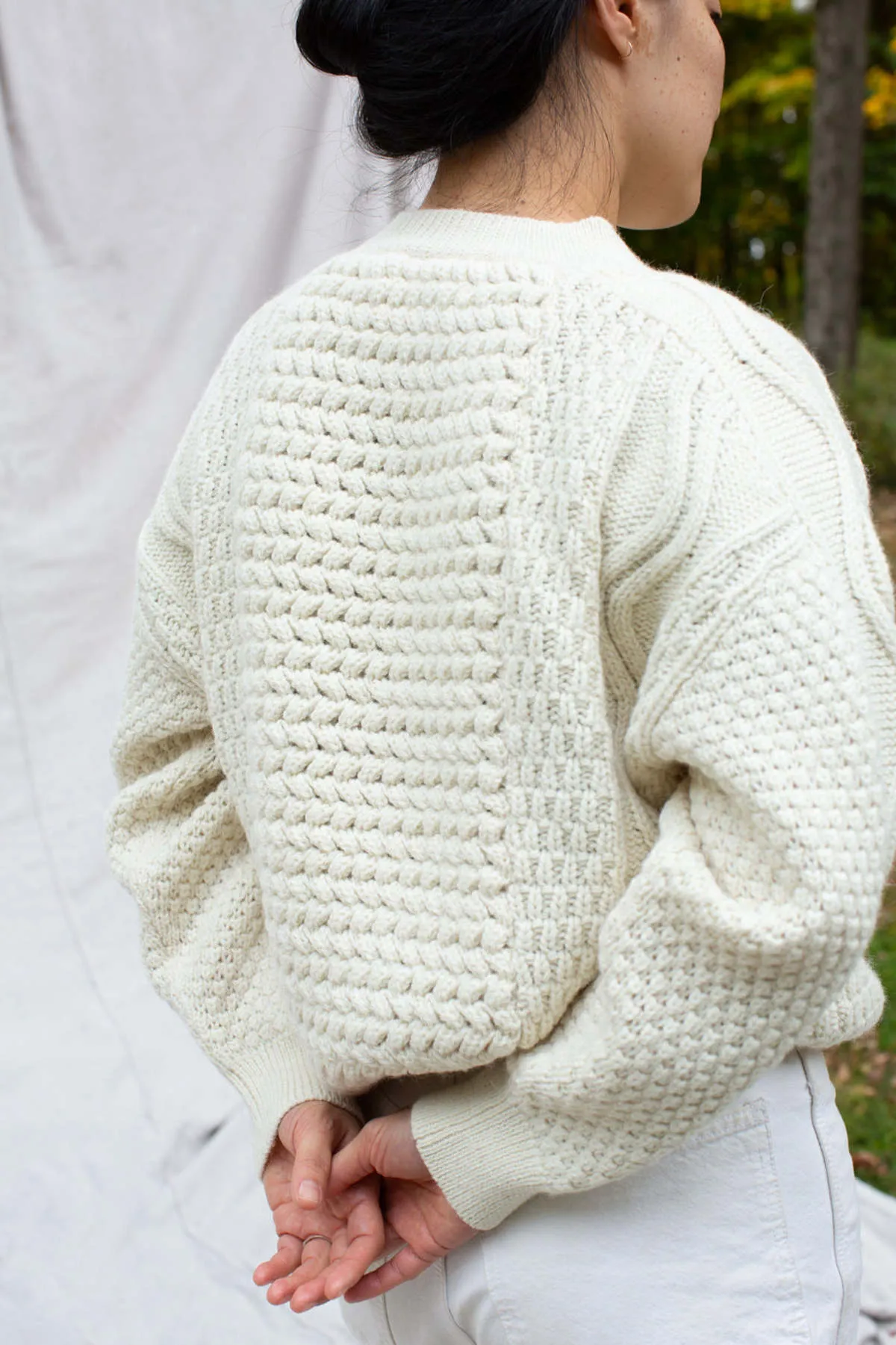 Cream Fisherman Knit Sweater