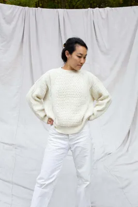 Cream Fisherman Knit Sweater