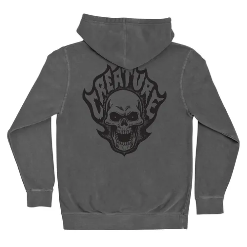 Creature Skateboards Bonehead Flame Hoody Pigment Black.