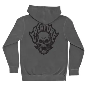 Creature Skateboards Bonehead Flame Hoody Pigment Black.