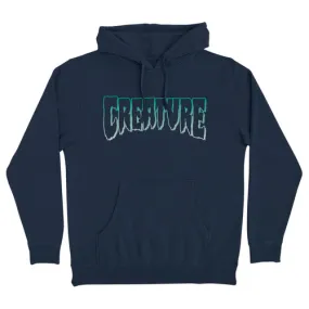 Creature Skateboards Hoodie Logo Design Pullover in Slate/Ice