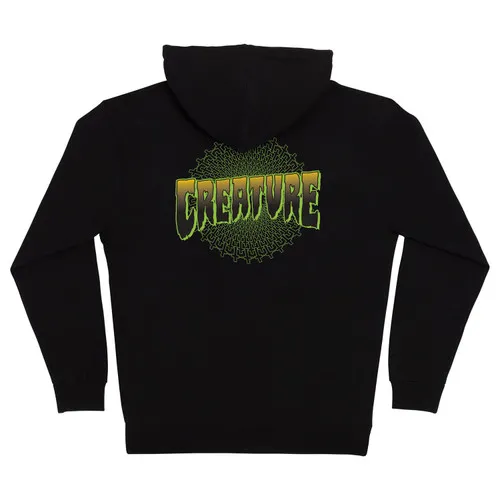 Creature Skateboards Hoody Vortex Zip Black - Men's Clothing.