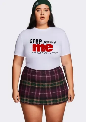 Curvy Stop Looking At Me Baby Tee