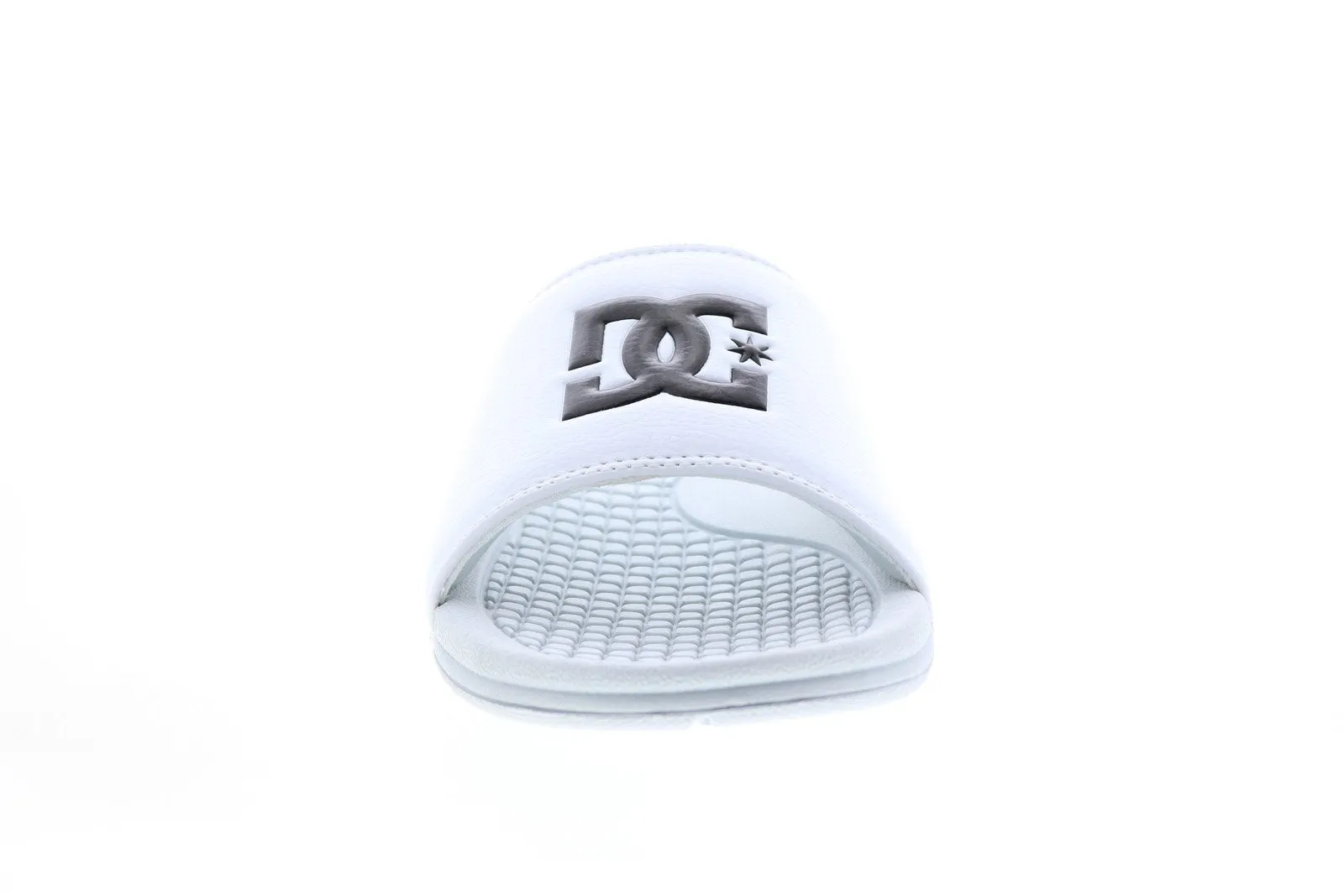 DC White Synthetic Slides Sandals for Men ADYL100026