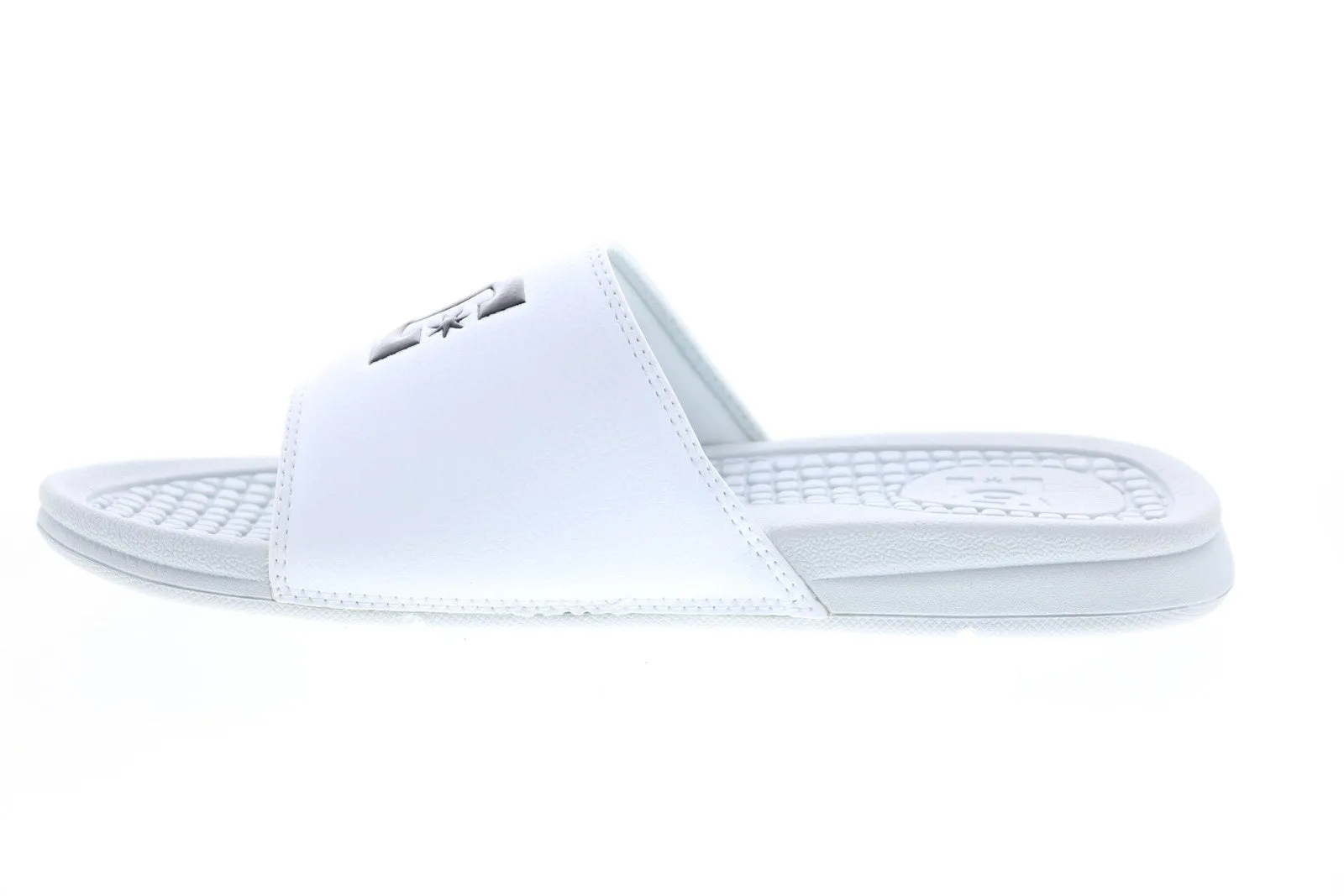 DC White Synthetic Slides Sandals for Men ADYL100026