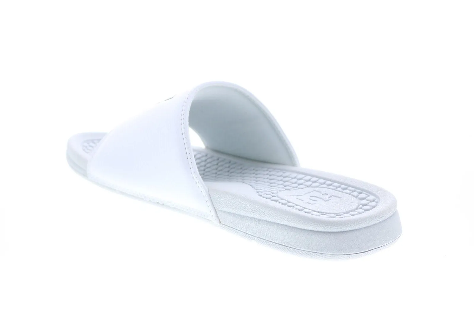 DC White Synthetic Slides Sandals for Men ADYL100026