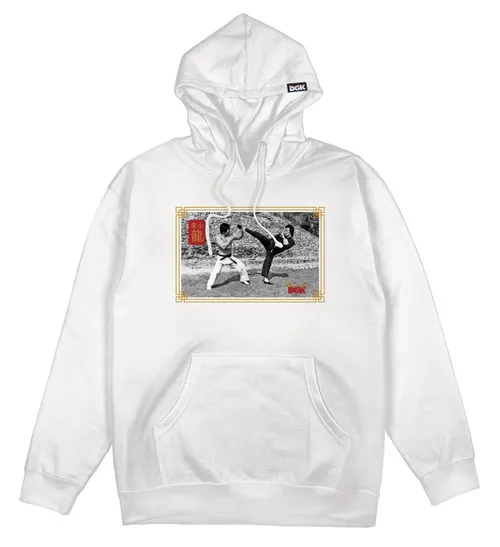 DGK Skateboards Bruce Lee Double Dragon White Hoodie.