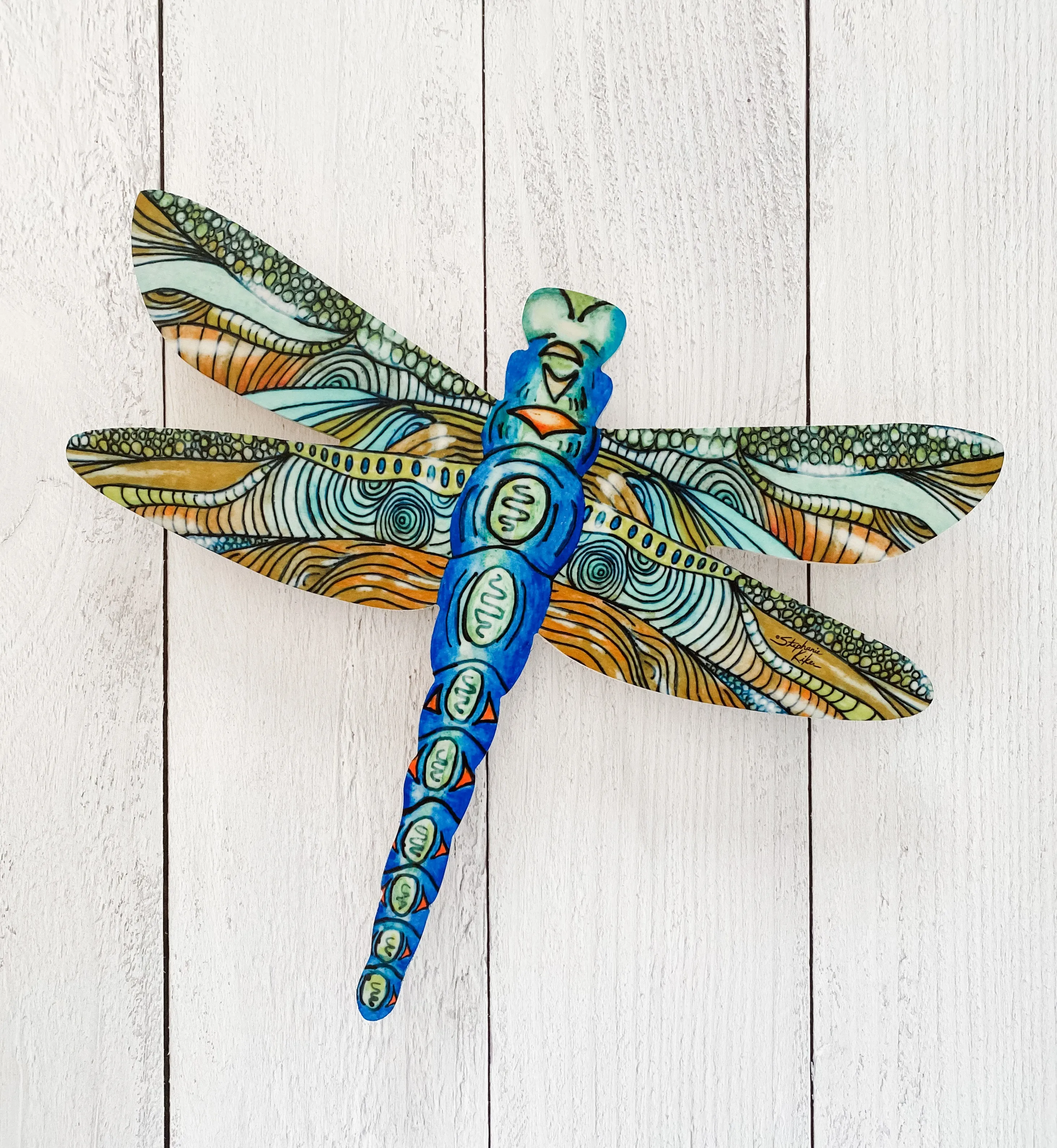 Dragonfly Shape Pendant - Blue Dragonfly Theme