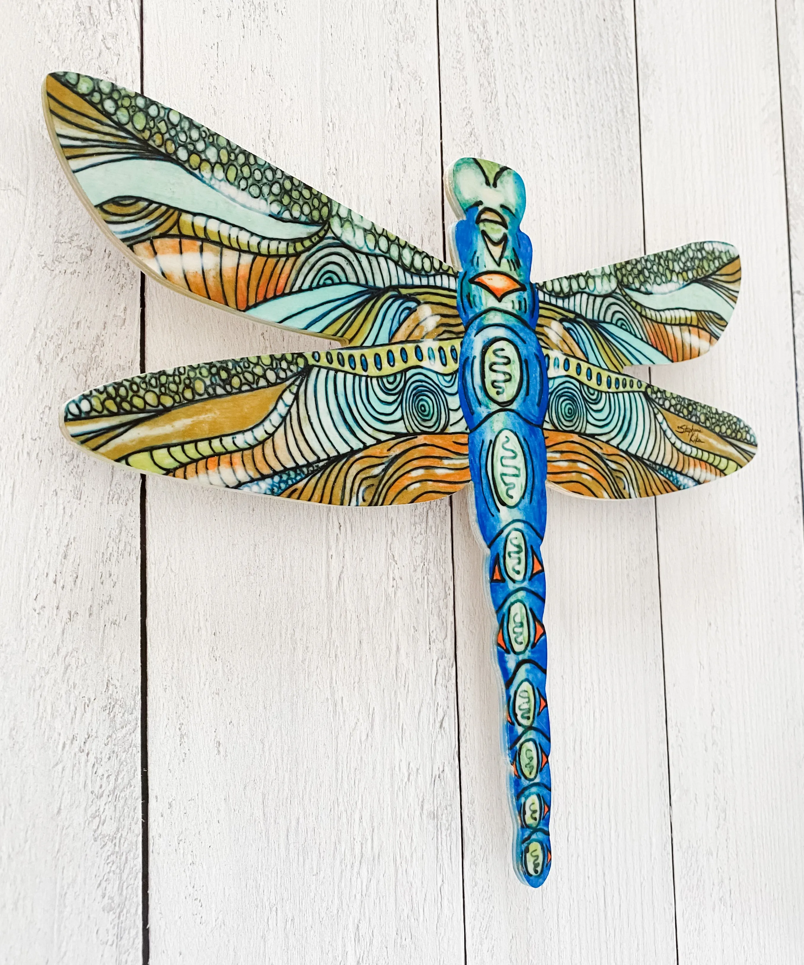 Dragonfly Shape Pendant - Blue Dragonfly Theme