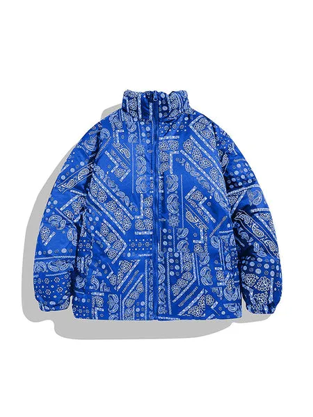   Durable Solid Color Reversible Quilted Coat   