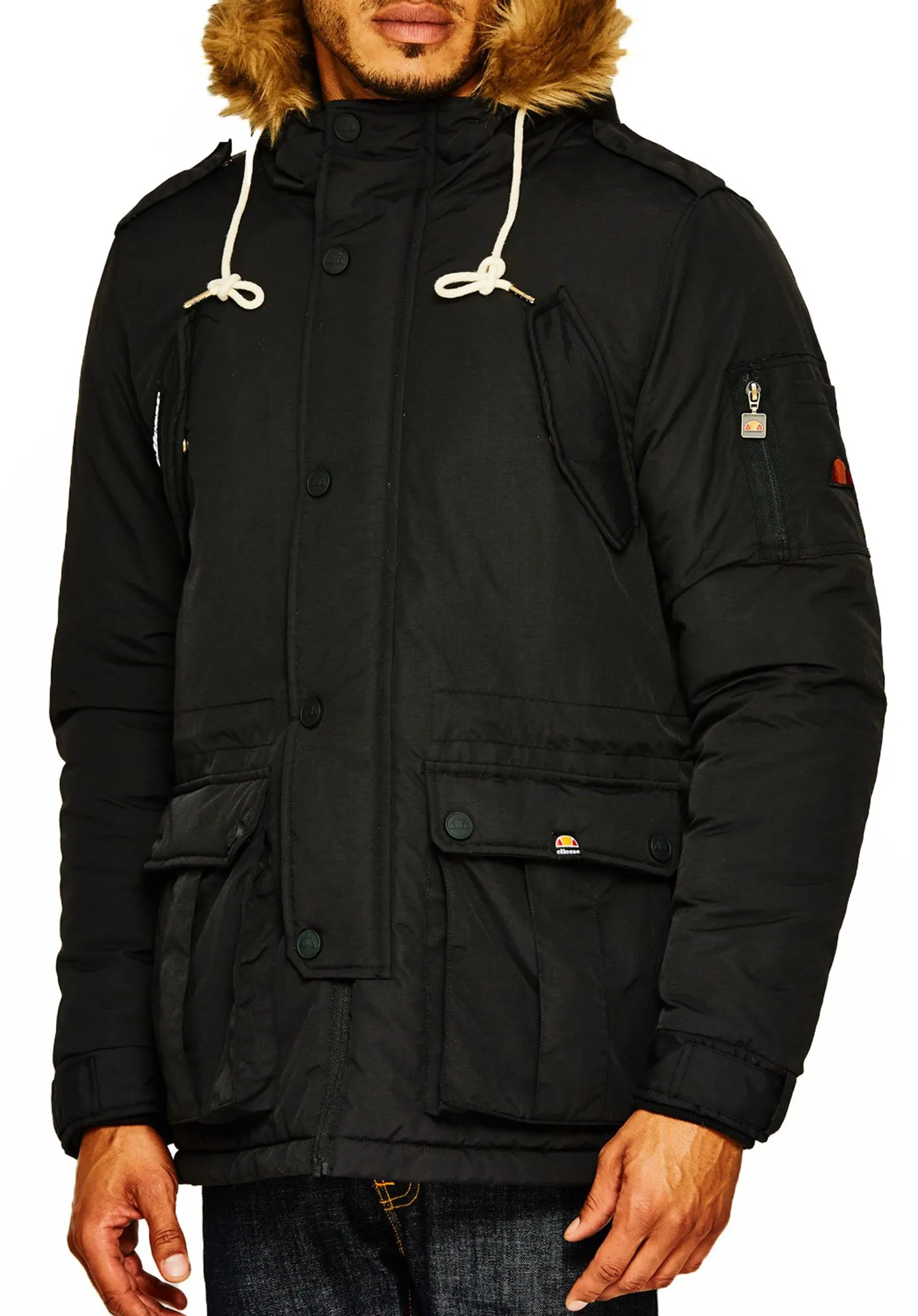 Ellesse Blizzard Padded Parka Anthracite