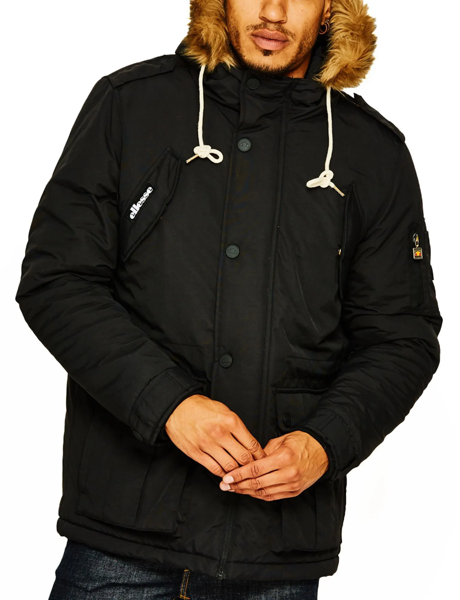 Ellesse Blizzard Padded Parka Anthracite