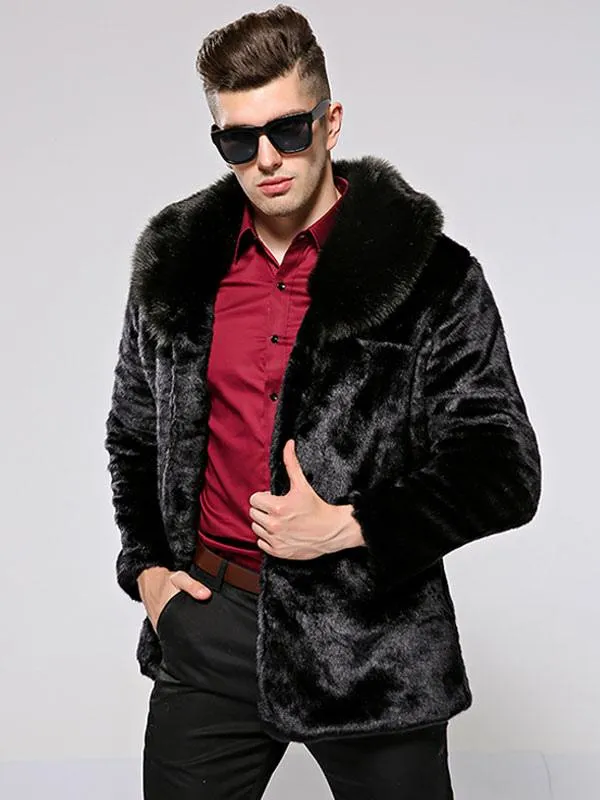 Faux fur bomber jackets for men for winter.