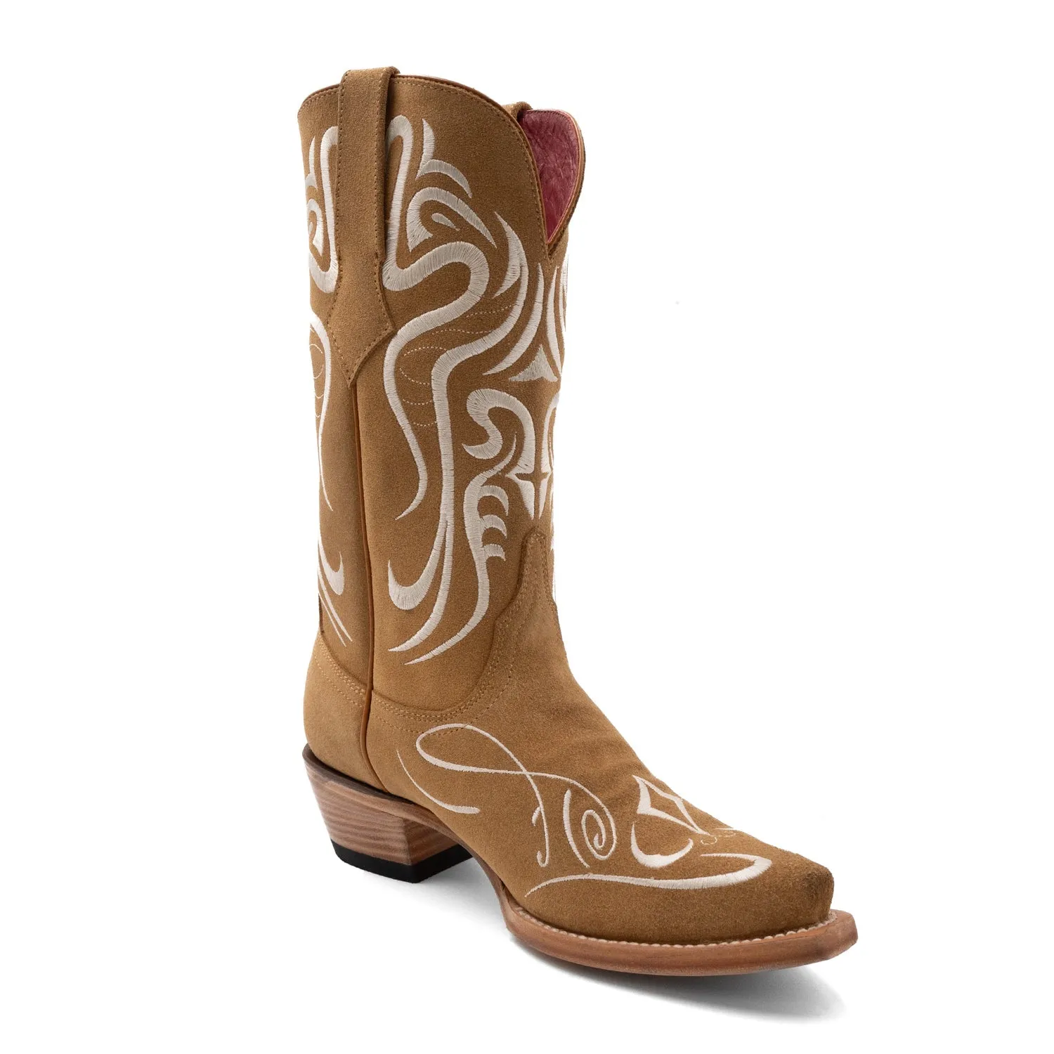 Ferrini Women's V-Toe Leather Cowboy Boots in Sand