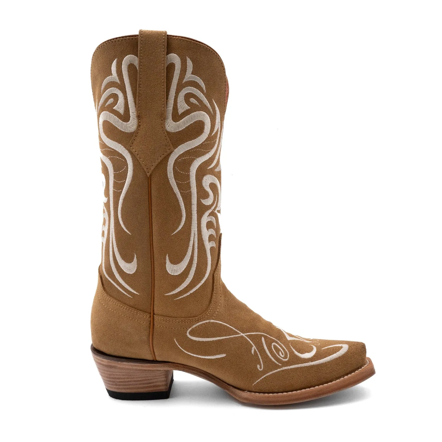 Ferrini Women's V-Toe Leather Cowboy Boots in Sand