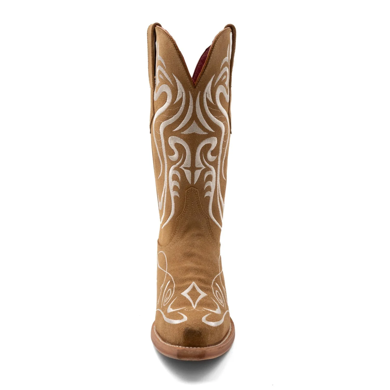 Ferrini Women's V-Toe Leather Cowboy Boots in Sand