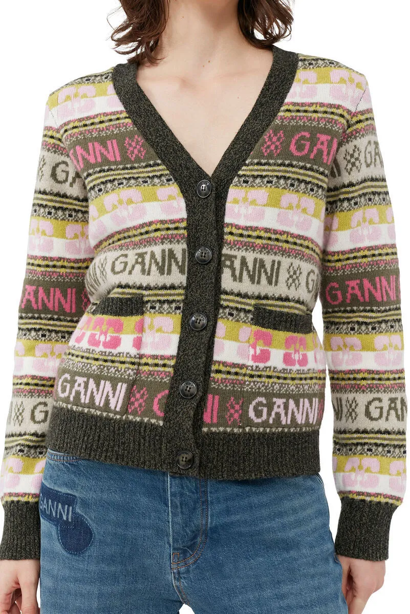 Ganni Casual Wool Blended Long Sleeves Office Style