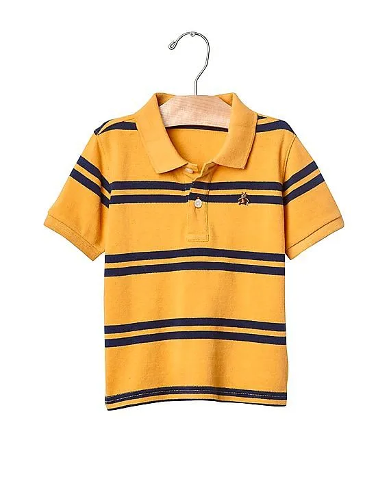 GAP Baby Yellow Stripe Pique Polo