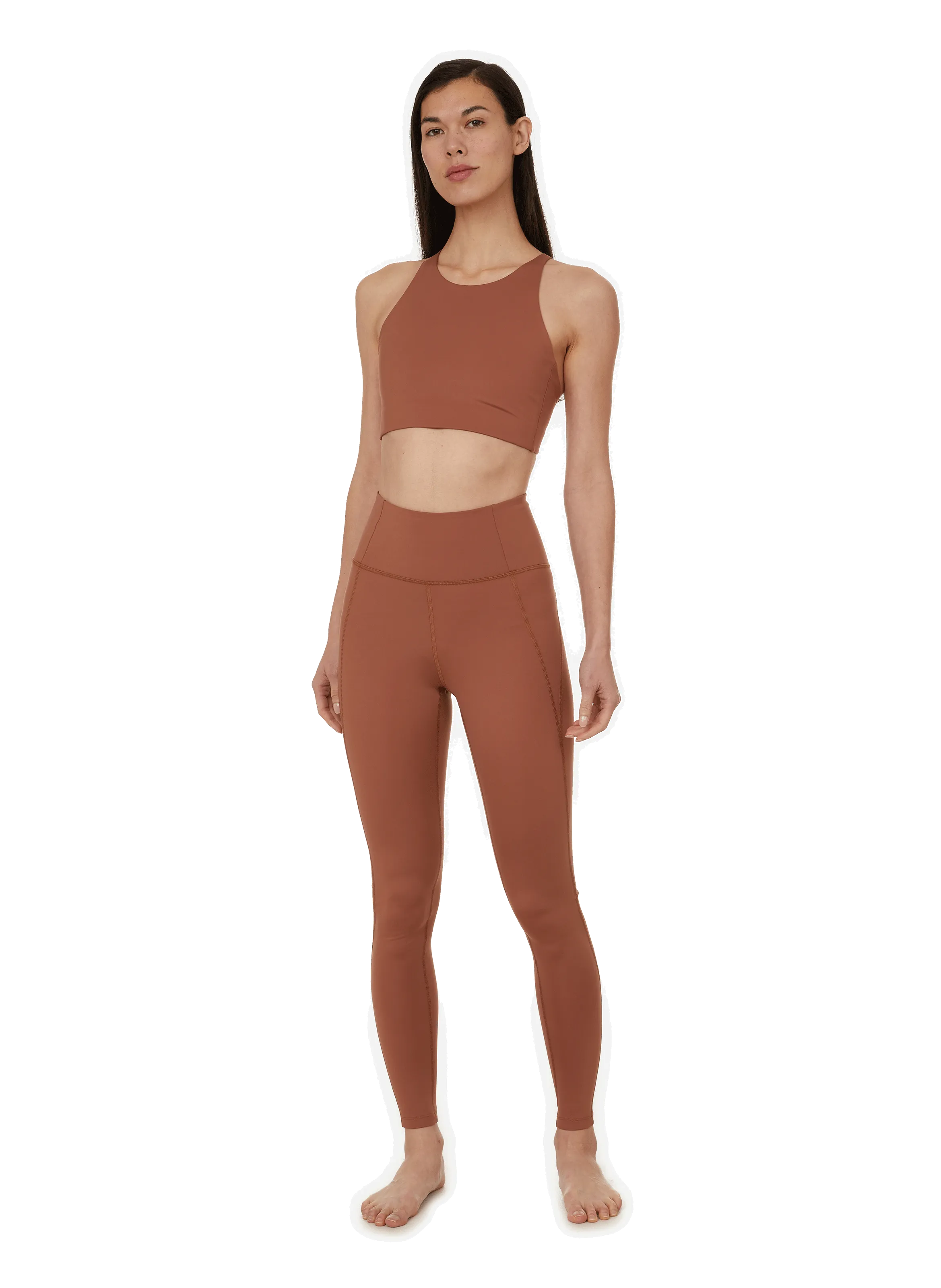 Girlfriend Collective High-waisted leggings in Brown