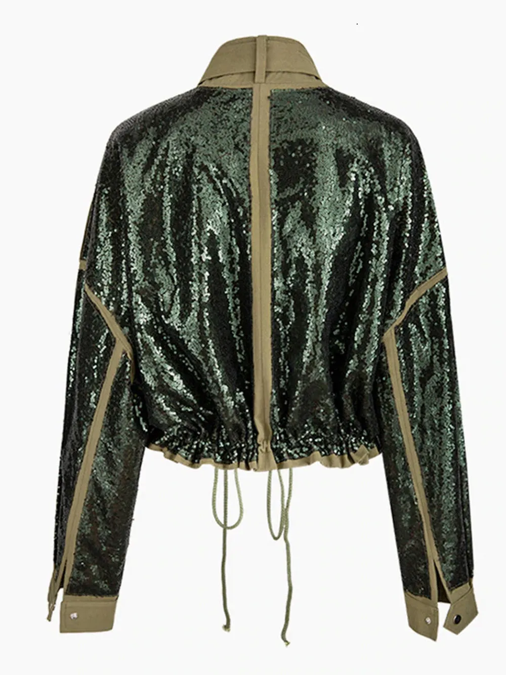 Glittery Lace-Up Jacket