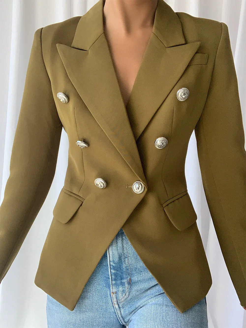 Green Double Breasted Jacket