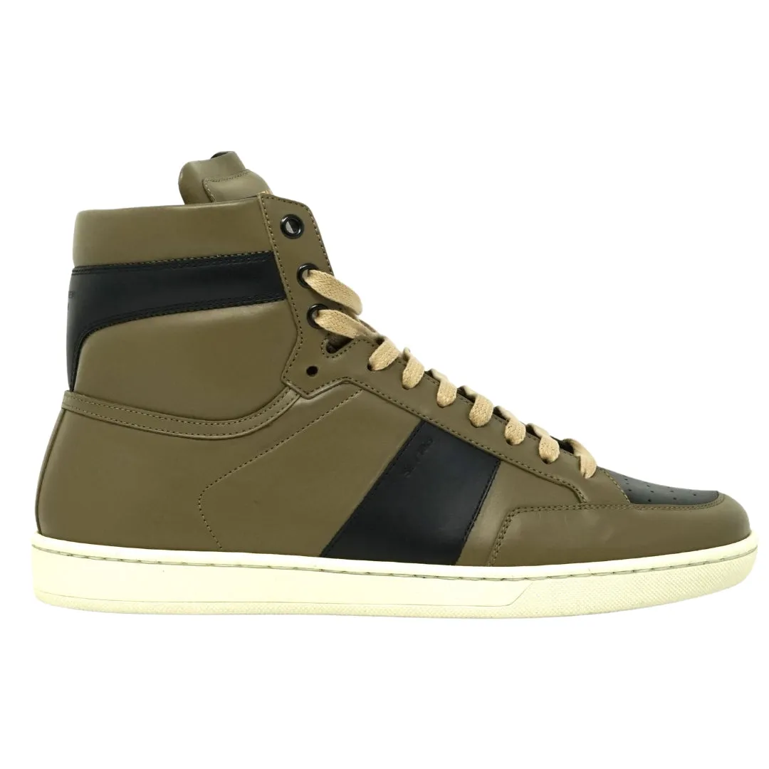 Green Saint Laurent Men's 418026 Cn440 2966 Sneakers