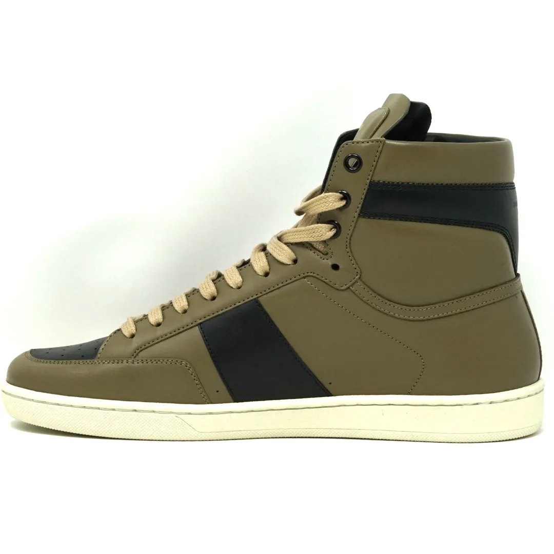 Green Saint Laurent Men's 418026 Cn440 2966 Sneakers