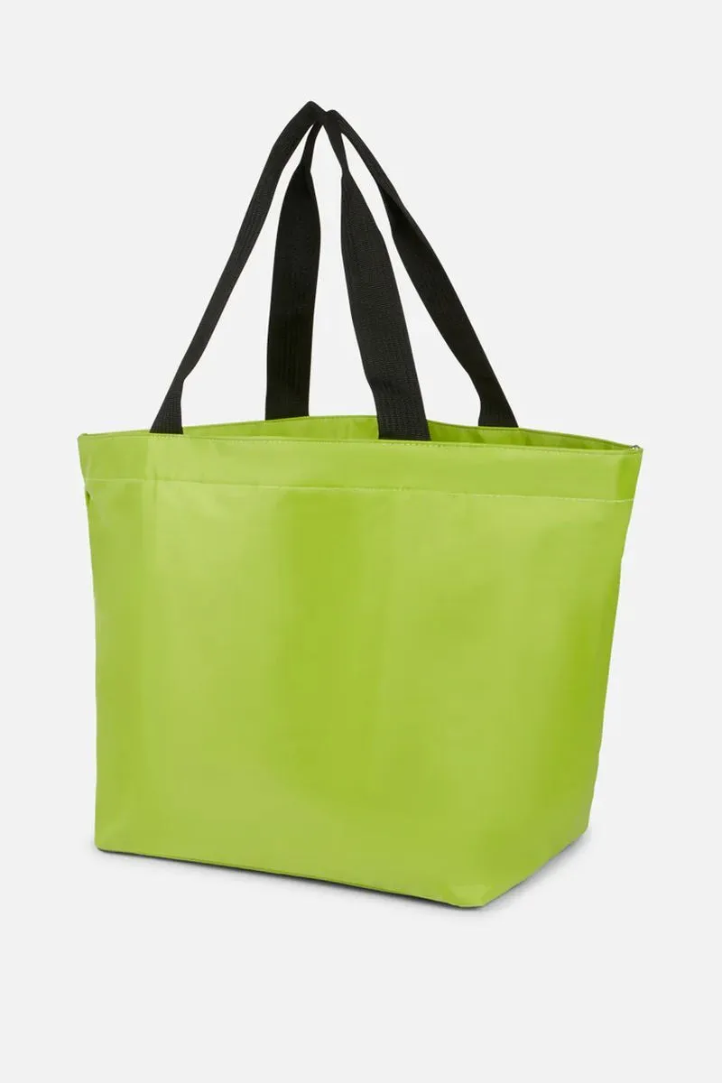 Green women's maxi tote shopping bag