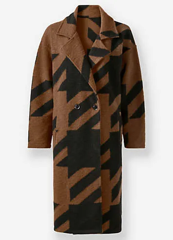 Heine Long Coat with Graphic Pattern - Grattan