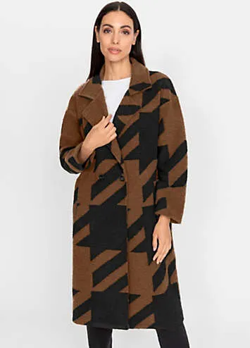 Heine Long Coat with Graphic Pattern - Grattan