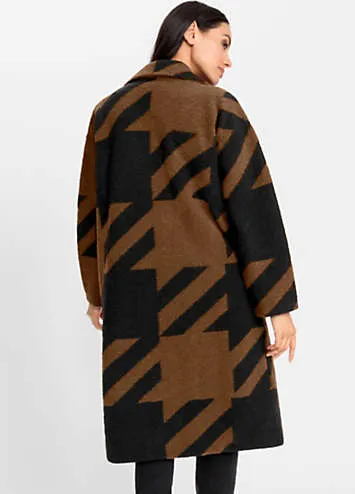 Heine Long Coat with Graphic Pattern - Grattan