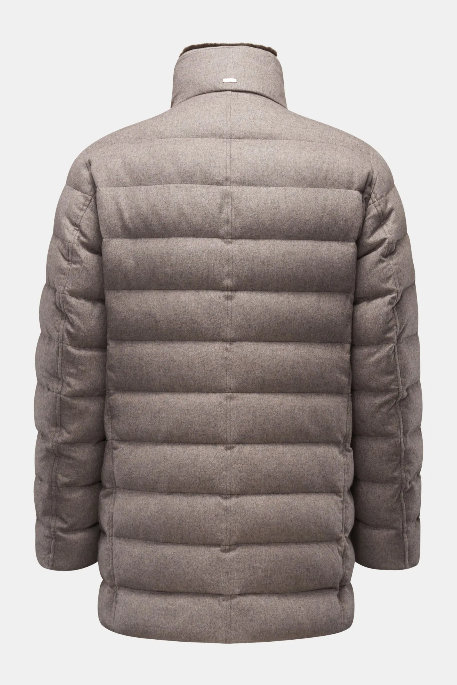 HERNO grey melange down coat