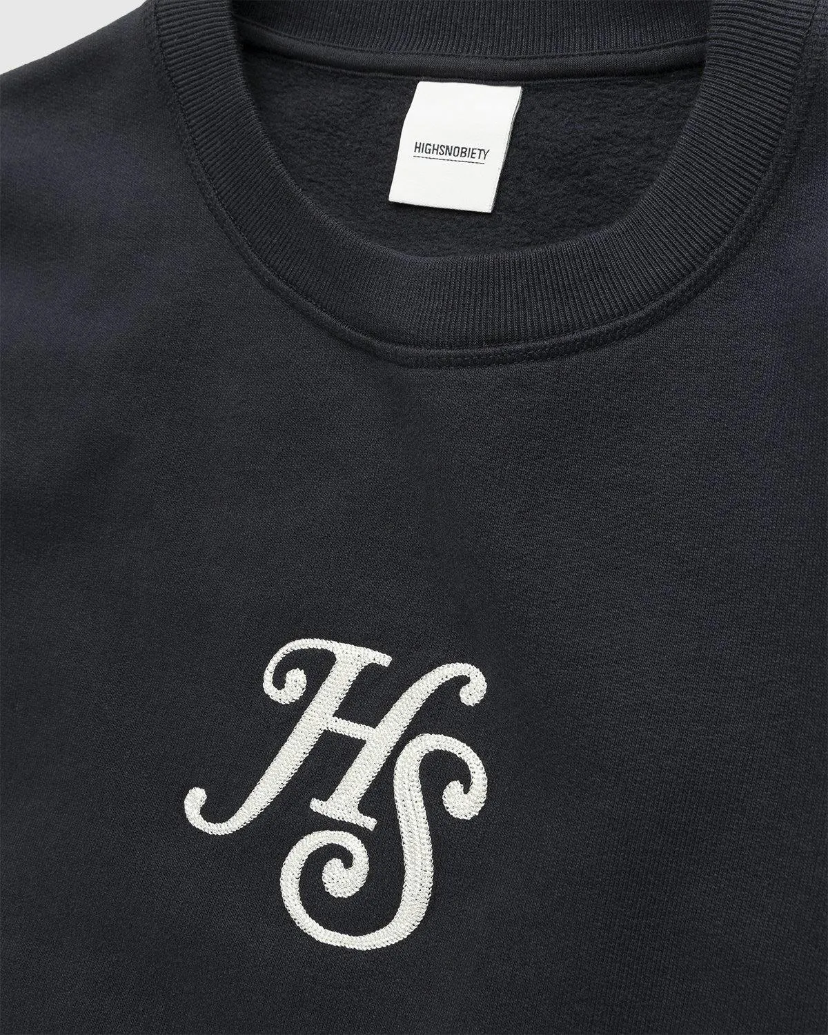 Highsnobiety – Logo Fleece Staples Crew Black | Highsnobiety Shop