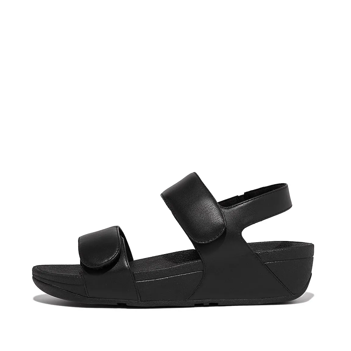 Hollister Comfort Shoes Lulu Adjustable Leather Sandals Crystal Black