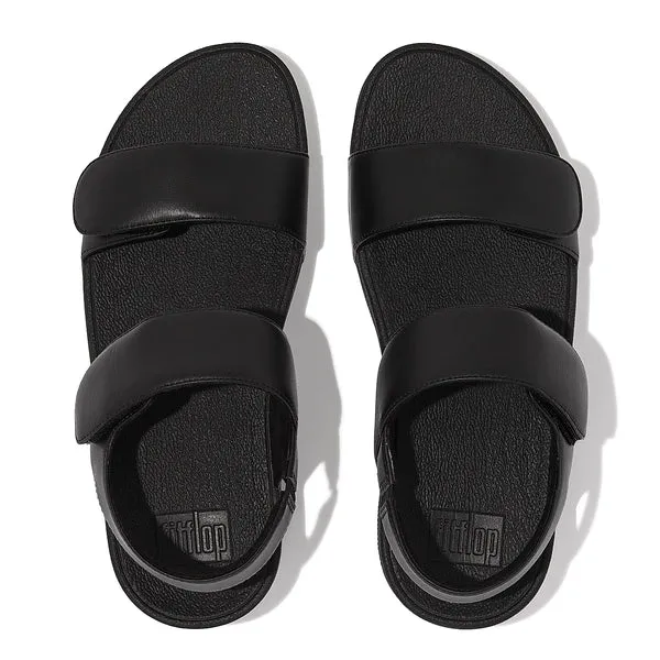 Hollister Comfort Shoes Lulu Adjustable Leather Sandals Crystal Black