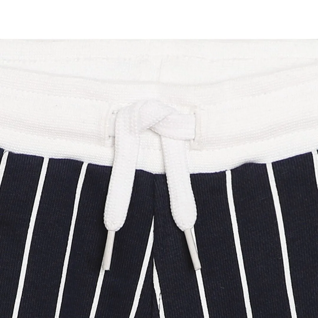 Infant Striped Navy-White Boss Shorts