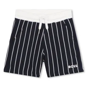 Infant Striped Navy-White Boss Shorts