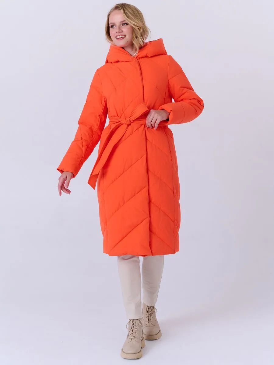 Insulated Longline Coat with Stylish Hood