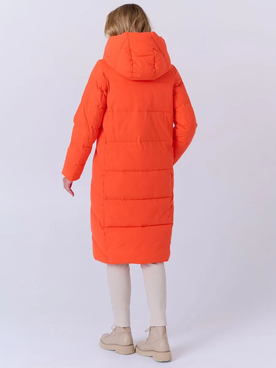 Insulated Longline Coat with Stylish Hood