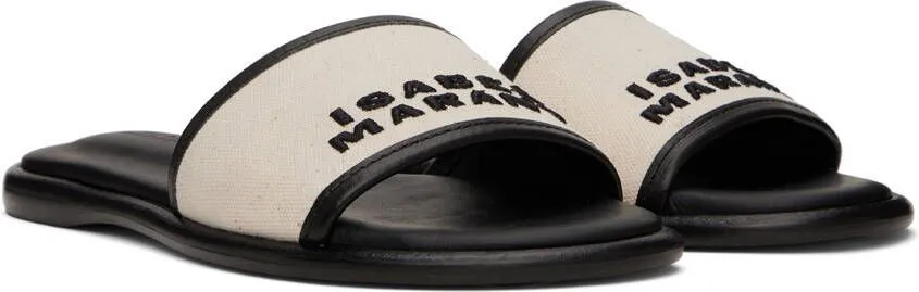 Off-White & Black Vikee Sandals by Isabel Marant