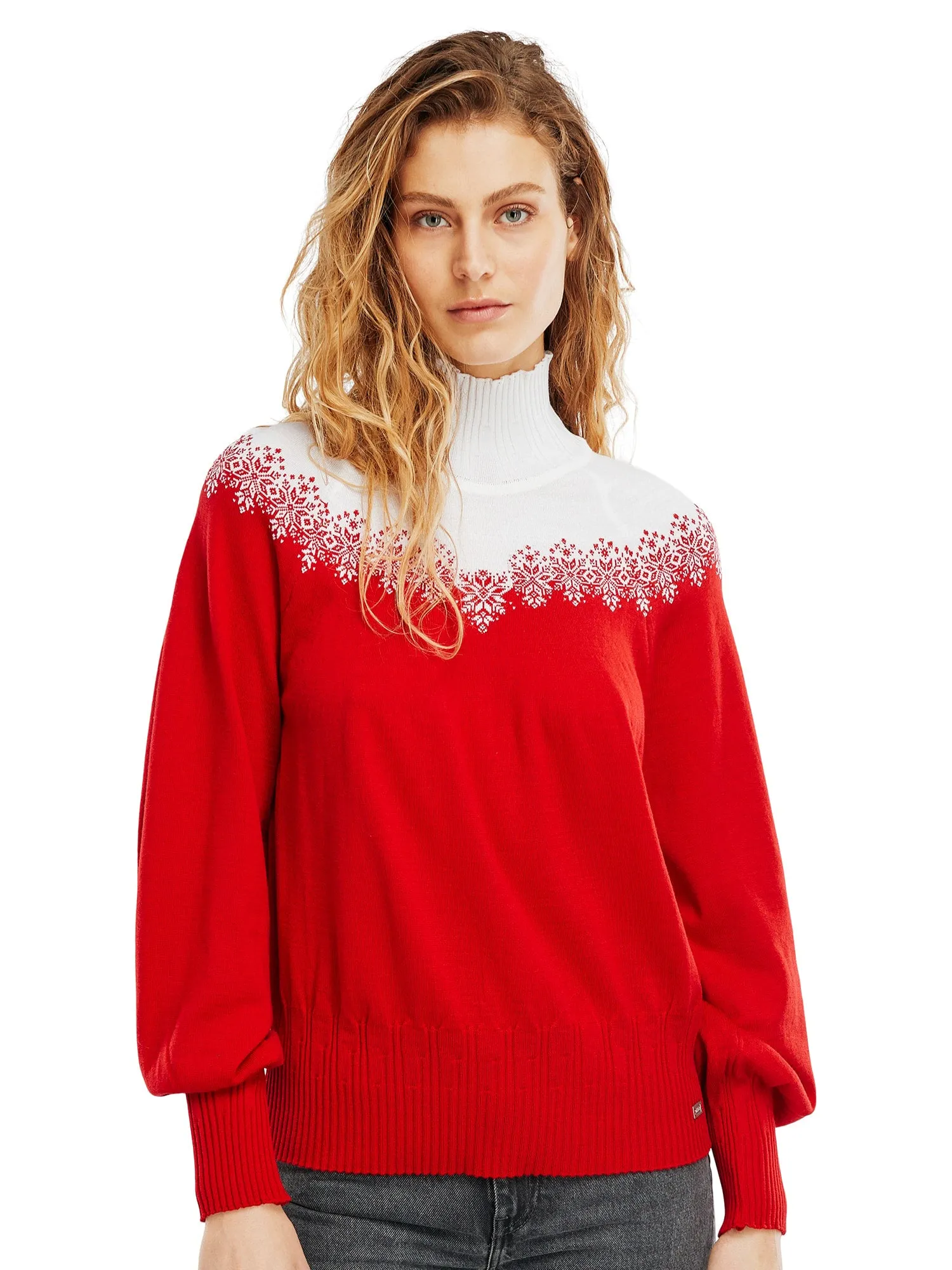 Isfrid Sweater for Women by Dale of Norway in Raspberry Color